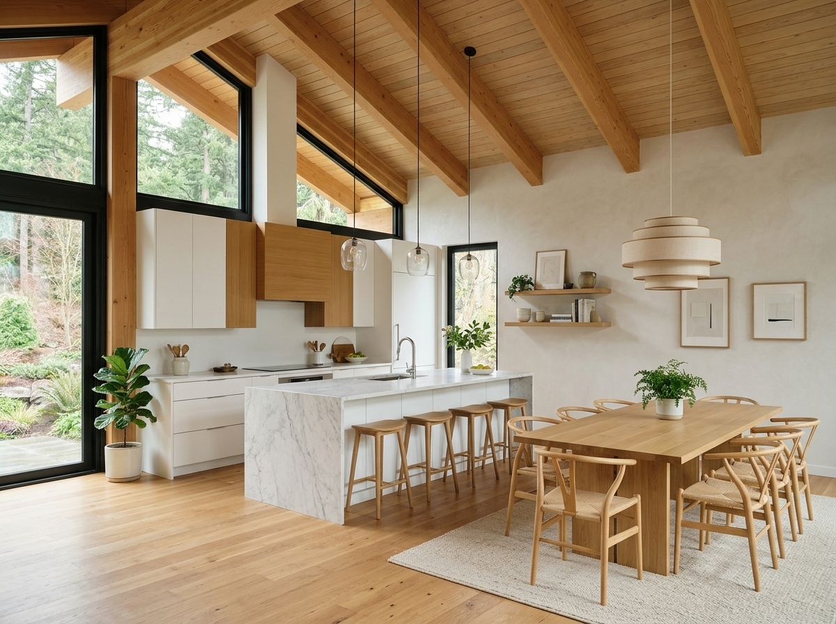 Open-concept kitchen remodel in Portland, OR