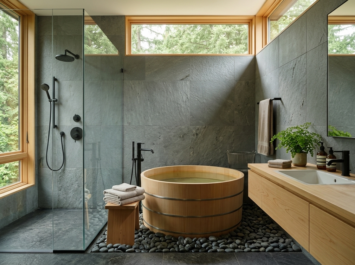 Luxury master bathroom remodel in Portland, OR